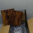 Over The Toilet Storage with X Shape Side Guardrail, 3-Tier Over Toilet Storage Rack with Drain Basket, Freestanding Bathroom Organizer for Balcony Laundry, Vintage Brown