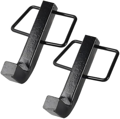 TonGass (2-Pack, Black) Premium Snap L-Pins for Weight Distribution Hitches, 4 1/4" x 1 3/4" L-Pins with Integrated Snap Clips, Minimize Weight Distribution Hitch Noise, Zinc-Coated Heavy-Duty Steel