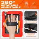SEYMAC stock Case for iPad Air 11-inch M4-M2 2026-2024 (Gen 8-6), Shockproof Heavy Duty Case with Screen Protector, Pencil Holder, Rotating Stand, Hand Strap, Shoulder Strap, Red