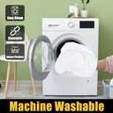 Smiry Rectangle Picnic Table Cloth, Waterproof Elastic Fitted Tablecloths for 4 Foot Tables, Washable Polyester Table Cover for Camping, Indoor and Outdoor (White, 30"x48")