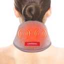 Neck Heating Pad with Vibration Massage for Neck Pain Relief, USB Heated Neck Wrap, Soft Neck Warmer for Soreness Stiffness, 3 Levels Heat & Massage, Auto-Off, (Not Rechargeable)