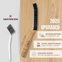 3 x Crevice Cleaning Brush - Grout Scrub Brush, House Cleaning Supplies, Gap Cleaning Tools, Home Essentials, Gifts for Women Men, Hard Bristle Crevice Cleaner Brush for Household Use, Bathroom (3PCS)