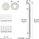 36 Inch Anti Slip Shower Grab Bar, Munzong Satin Brushed Nickel Bathroom Grab Bar, Knurled Bathroom Balance Bar,Safety Hand Rail Support Handicap Elderly Injury Senior Assist Bath Handle