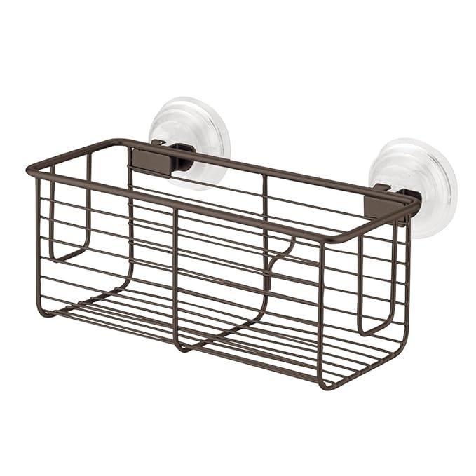 bathtub Shelf
InterDesign Classico Bathroom Shower PowerLock Suction Caddy Basket for Shampoo, Conditioner, Soap - Bronze