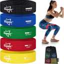 WSAKOUE Fabric Resistance Bands for Working Out  5 Booty Bands for Women & Men, Exercise Workout Bands for Legs, HIPS & Glutes  Ideal for Home Fitness, Yoga, Pilates & Rehab (Multicolor)