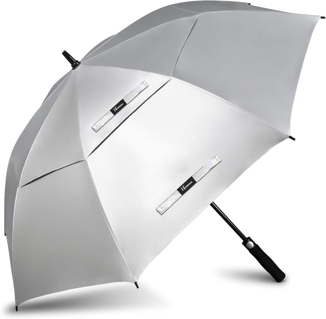 NINEMAX UV Potection Golf Umbrella, 51/54/62/68 Inch UV Umbrellas for Sun Blocking Large Windproof for Rain
