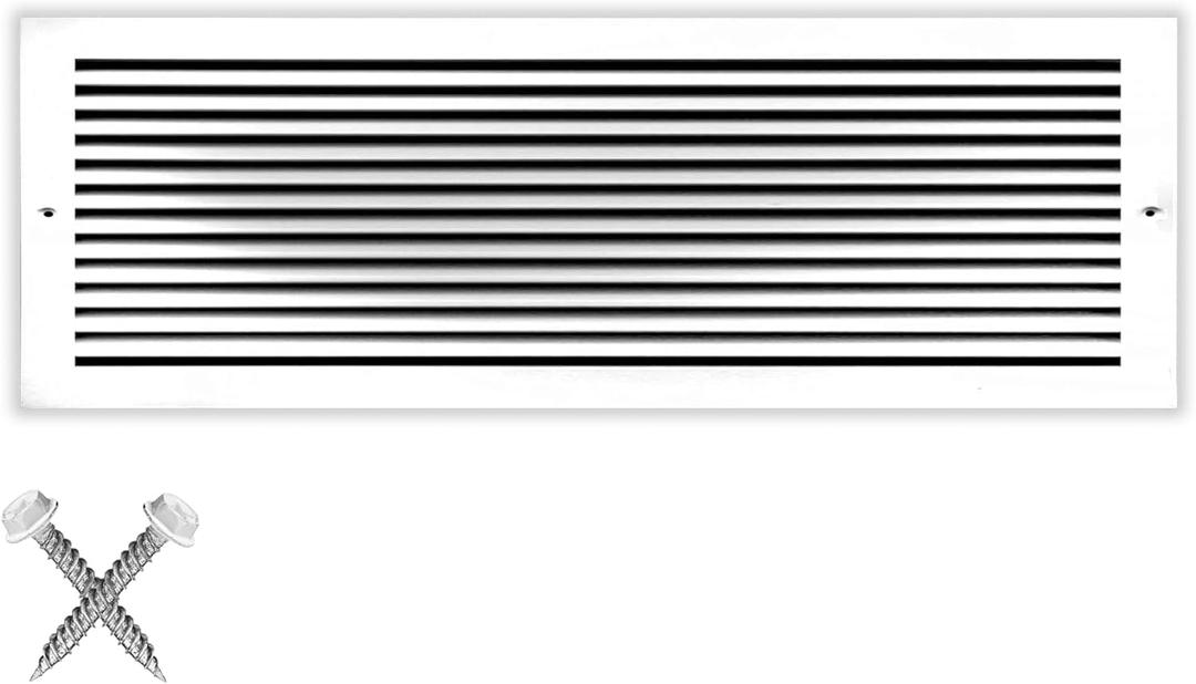 HVAC Premium 14'' X 6'' Aluminum Return Grille - Easy Air Flow - Linear Bar Grilles [Outer Dimensions: 15.875'' w X 7.875'' h]