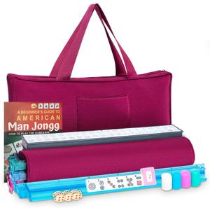 American Mahjong Set, 166 Premium Scratch-Resistant Tiles, Metal Dice, 1.2 x 0.9 x 0.5 inches