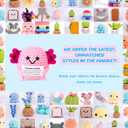 Emotional Support Nuggets Crochet Kit, Positive Crochet Axolotls, Handmade Inspirational Gifts Emotional Cheer Support Funny Pickle, Positive Crochet Animals Birthday Gifts for Women Man
