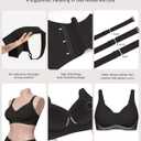 As Fairy Full Coverage Bras for Women No Underwire Supportive Wireless Plus Size Bra Seamless Comfort Bralette (Black), 40D