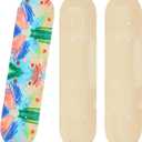 3 Pcs Blank Skateboard Decks, Unfinished Wood Art Boards for DIY Custom Graffiti, 23.6 x 5.9 in Skateboard Deck Set with Pre-Drilled Holes for Art Painting Home Decoration, Large