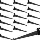 12 Inch Slatwall Shelf Bracket, Slatwall Accessories, Heavy Duty Slat Wall Shelf Bracket with Lip for Garage and Retail Display(16PC )