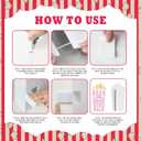 4 Feet Carnival Circus Decoration Popcorn Box Cardboard Cutout Standup Large Striped Popcorn Box Photo Props Party Back Drops for Movie Night, Carnivals, Theme Party, Circus, Theater (1 Pcs Pink)