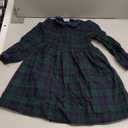 Amazon Essentials x Sofia Grainge Toddlers and Baby Girls' Long Sleeve Flannel Dress (3T, Dark Emerald Green Deep Blue Plaid)