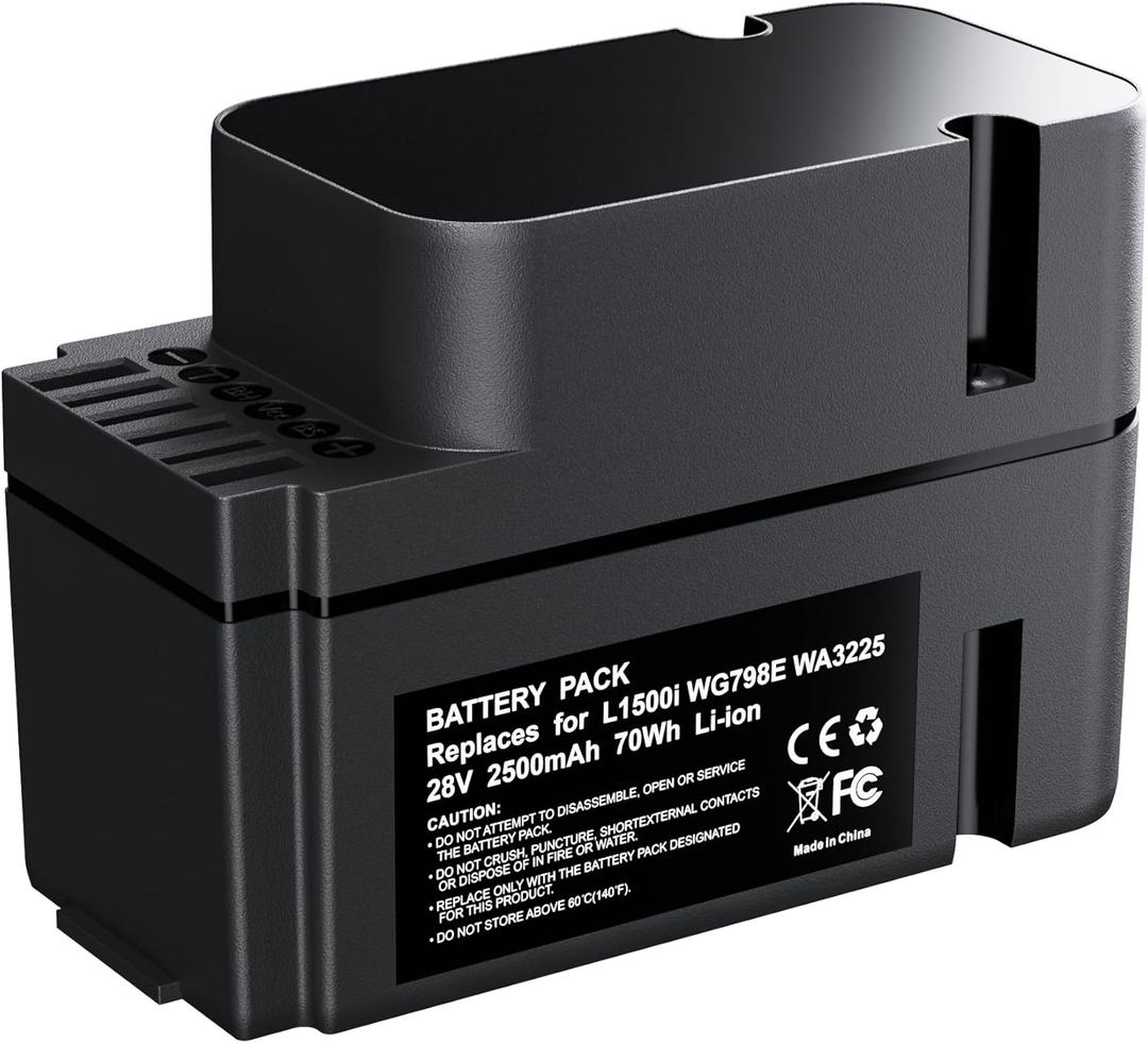 28V 2500mAh Replacement for Worx Landroid L1500i / L2000 Series Battery, Compatible with WG798E/WR111MI/WA3225.and30+ Models, High-Performance Li-ion Battery