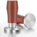 AORESAC Coffee Tamper 54mm, Spring-Loaded for Espresso Tamper Tool with 15lb/25lb/30lb Replacement Springs, Stainless Steel Ripple Base Tamper Barista Tools with Scale Mark