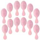 12 pcs Mini Hair Brush,Travel Detangling Brush with Exquisite Packaging Box,Mini Brush for Most Hair Types,Bridesmaid Party Christmas Stockings Filling Wet Hair Brushes (Pink)