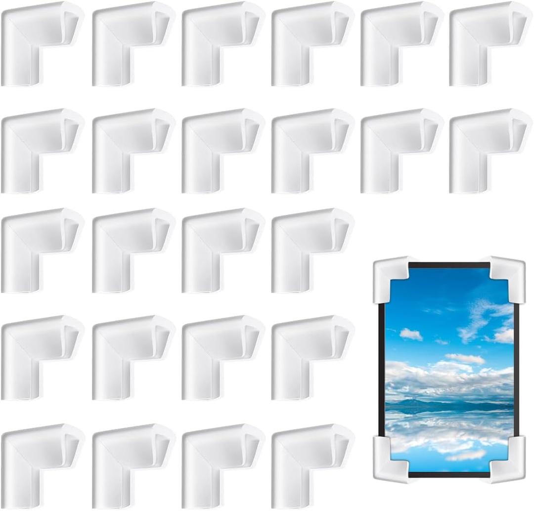 24Pcs Edge Foam Protection Corners for TV Frame Photo Mirror,Packing Foam Corner Protectors for Shipping Moving Foam Packing Material for Shipping