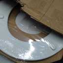 Mayfair Linden Slow Close Toilet Seat, Non Slip Heavy Duty Wood, Easy Install, Round, White