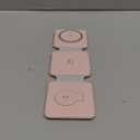 Charging Station for Apple Multiple Devices: 3 in 1 Foldable Magnetic Wireless Charger Stand - Travel Charging Dock Compatible with iPhone 17 16 15 14 13 12 Pro Max Plus Apple Watch AirPods (Pale-pink)