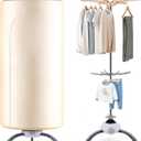 Portable Clothes Dryer, 900W Fast Drying & Large Load Capacity for Laundry and Shoes - Compact Mini Dryer Machine for Travel, Apartments, RV, Dorm Beige