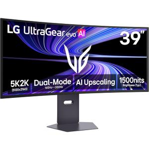 LG 39GX950B-B 39-inch Ultragear evo 5K2K WUHD (5120 x 2160) OLED Curved Gaming Monitor, Dual-Mode,165Hz, 0.03ms, NVIDIA G-Sync, FreeSync Premium Pro, DisplayHDR True Black 500, HDMI, DP, USB-C, Black