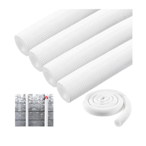 Pangda 4 Pcs 6 ft Pipe Insulation Foam Tube Heat Preservation Insulated Foam Anti Slip Tubing Cover Wrap for Water and Air Conditioning Copper Winter(0.75 x 0.39 x 72 Inch,White)