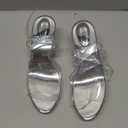 NBUUNBU Clear Strappy Heels For Women Transparent Ankle Strap Platform High Heeled Sandals Sexy Stiletto Comfortable Crystal Dress Shoes Adjustable Buckle Open Toe Pump Mules, Size: 8