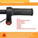 1 Pair E-Bike Full Twist Throttle Grips, 12V-72V Electric Bicycle Scooter Twist Handlebar with Three Speed and Reverse for Motorbike Motorcycle E-Bike Scooter (3+3+2 Pins)