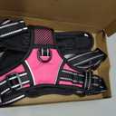 PHOEPET No Pull Dog Harness Medium Reflective Front Clip Vest with Handle,Adjustable 2 Metal Rings 3 Buckles,[Easy to Put on & Take Off](M, Pink)