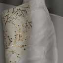 SYITCUN Christmas Tree Skirt, 48inch White and Gold Tree Skirt, Faux Fur Xmas Tree Skirt for 4 5 6 7 8 9 Ft Christmas Trees, Thicker Plush Christmas Tree Decorations