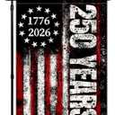 250 Anniversary Amecica Garden Flag, 250th Anniversary USA Patriotic Double-Sided Banner, Double-Sided Burlap, 1776-2026 Semiquincentennial Commemorative, Suitable for Outdoor Lawn Decor (12×18 Inch)