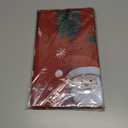 Pureegg Plastic Table Cloth Disposable 10 Pack, 54 x 108 Inch Table Cloths for Parties, Decorative Tablecloths for Rectangle Tables, Christmas Tablecloth Plastic, Leakproof & Sturdy, Christmas Red