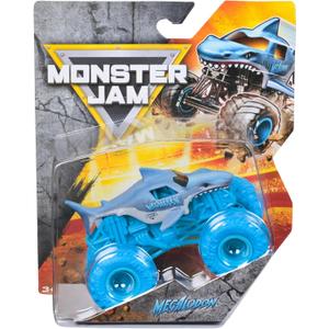Monster Jam Megalodon Ice Edition 1:64 Scale Die-Cast Monster Truck, Authentic Official Vehicle by Spin Master