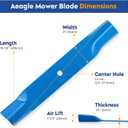 Aeagle High Lift Blade for AM100945 John Deere 38 inch Deck X300 240 245 GT242 LT150 STX38 F510 160 Replaces AM137324 AM141039 M153118 M84472 AM141041 AM100991 AM137326 M154159 2 Pack