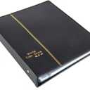Meightai Leather 240-Pocket Paper Money Currency Album, 3-Ring Binder Currency Holders for Collectors, Collection Folder for Paper Souvenirs, Holder Book for Travel Bill/Banknote/Stamp and Cash, Black