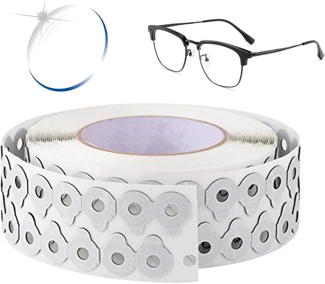 1000Pcs Optical Lens Blocking Pads Eyeglasses Edging Anti Slip Glasses Double-Sided Adhesive Sticker Tape for Auto Edger Lens Processing(Black 0.71x0.91inch)