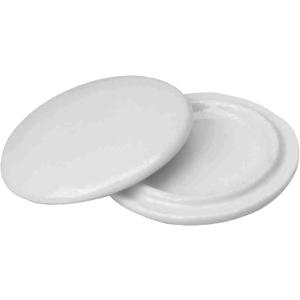 2 Pieces Reusable Mug Lids for Ceramic Mugs, 11 Ounce White Ceramic Cup Lid, Drink Cover for Outdoors, Cup Cover to Keep Warm, Fits Mug with Outside Diameter 3.25 Inch, Best for Hot and Cold Beverage