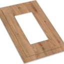 Decorative Outlet Covers Vintage Rustic Wood Color Brown Wood Grain 1 Gang Single Rocker Light Switch Cover Plate Wall Plates GFCI Faceplate for Farmhouse Cabin Decor