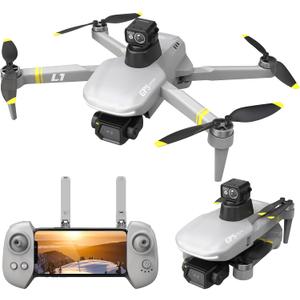 Drones with Camera for Adults 4K, 3 Axis Gimbal Drone with Obstacle Avoidance, Drone for Adults, 2.4Miles, 56Minutes, GPS Auto Return, Follow Me/Car, Time-lapse