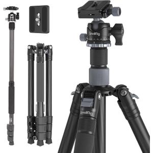 SmallRig AP-20 Carbon Fiber Tripod, 62.2" Camera Tripod Monopod with Center Column, Compact Lightweight Tripods with 360 Ball Head, Payload 26.5 lbs, Quick Release Plate, for DSLR Camera - 4059