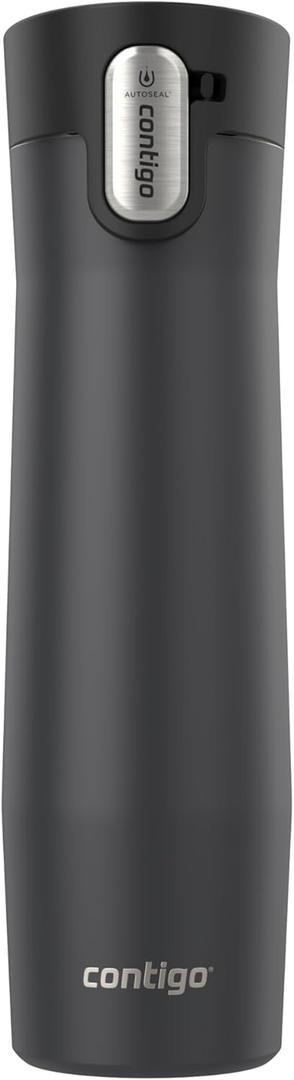 Contigo West Loop 3.0 Stainless Steel Insulated Travel Mug, Leak Proof with AutoSeal Lid, 24oz, Matte Black