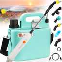 Electric Garden Sprayer 1.6 Gallon, Battery Powered Sprayer with 5 Nozzles & Extra O-Ring, Cordless Automatic Plant Sprayer with Telescopic Wand for Lawn and Garden
