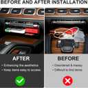 Center Console Organizer for Mercedes-Benz GLE & GLS 2020-2026, Hidden Storage Box Tray Under Dashboard A/C Control