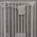 keny 29"-42.5" Baby Gate for Stairs, Auto Close Safety Dog Gate, Pressure Mounted Easy Walk Through Pet Gate for Doorways, Durable Stair Gate, 30" Tall, White