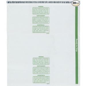 Plymor Ready to Ship 1.5 Mil Wicketed Poly Bags with Permanent Adhesive Strip and Suffocation Warning, 22" x 24" (Case of 300)