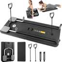 Pilates Board for Home, 2025 Reformer Pilates Machine, Multifunctional Foldable Workout Equipment for Indoor and Outdoor Full Body Train, Black