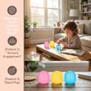 4 x Squishy Toys Stress Balls, Squeeze Fidget Toys for Kids and Adults Stress Relief Super Solid Sensory Balls Birthday Gifts Party Favors Stocking Stuffers Class Prizes- Orange