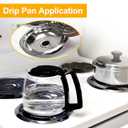 Drip Pans Electric Stove Drip Pans, Chrome Stove Drip Pans Replacement Compatible for Most Plug-in Electric Ranges include Silver 2 * 6in and 2 * 8in