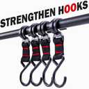 Foldable Tripod Camping Hanging Rack - 4 Hooks Outdoor Cookware Storage Portable, Outdoor Camping Folding Rack (Large)